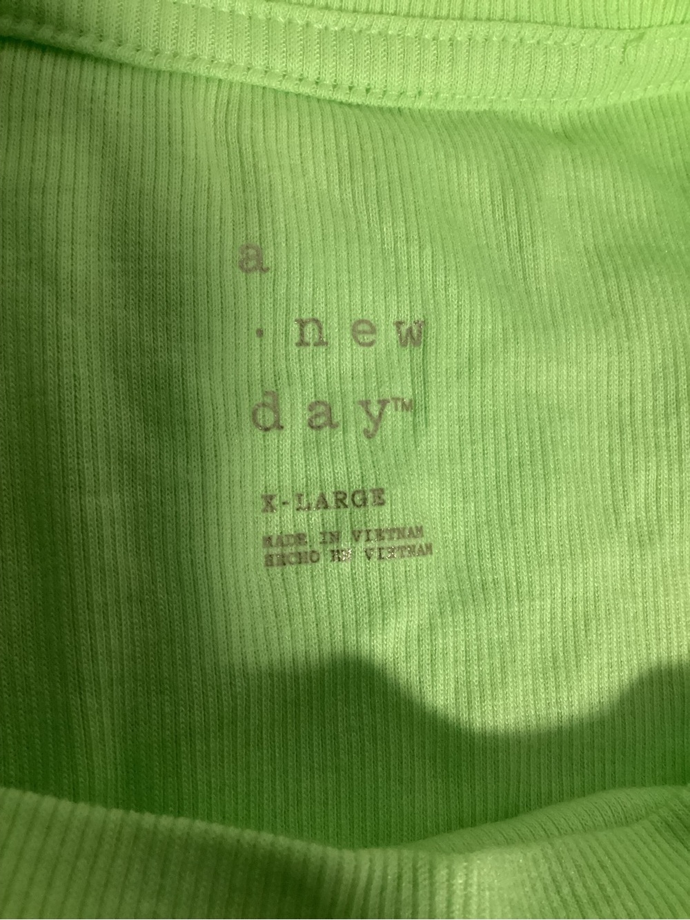 a new day Neon Green Ribbed Crewneck Tee - Picture 4 of 5